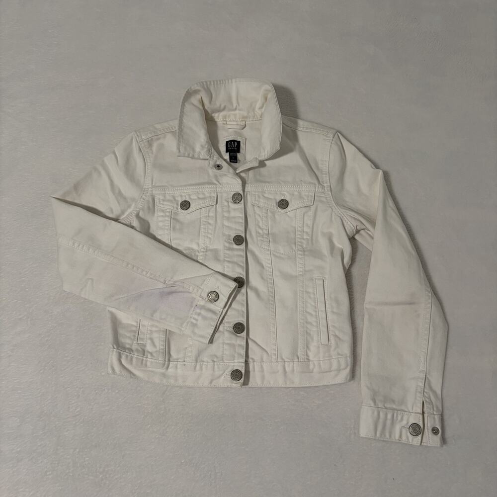 Gap Girl’s White Jean Jacket Size XL